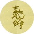 thumbnail image 1 of Ahgly Company Tapis Rond Lavable en Machine Intérieur Transitionnel Jaune Soleil, 3 Pieds Rond, 1 of 7