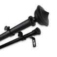 thumbnail image 4 of InStyleDesign  Emery Adjustable Double Curtain Rod Black 66 to 120 inch Black Finish, 4 of 5
