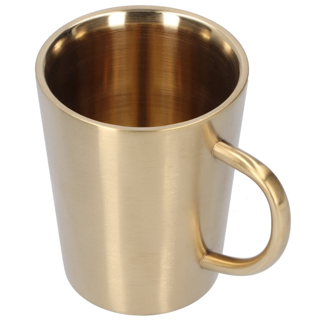 Taza de café, taza de agua aislada de acero inoxidable 304 de 340 ml, taza de agua con asa, los mejores materiales