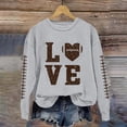 thumbnail image 4 of Football Shirts for Women Football Sweatshirts Pullover Sweaters Crew Neck Sweatshirts Rugby Shirt Long Sweaters Oversized Sweatshirt Lightweight Sweatshirts for Women Graphic Sweatshirts for Women, 4 of 7