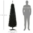 thumbnail image 3 of HOMCOM 6' Artificial Christmas Tree Xmas Slim Tree Holiday Décor, Black, 3 of 10