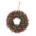 thumbnail image 2 of Corona de puerta delantera Perfecl artificial 35cm verde rojo, 2 of 8