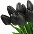 thumbnail image 3 of 10 pcs Pink Tulips Artificial Flowers Real Touch Fake Tulips Fake Flowers for Mother's Day 13.5" Faux Tulips Faux Flowers Bulk Artificial Tulips Flowers for Vase Centerpieces Home Wedding Bouquet, 3 of 5