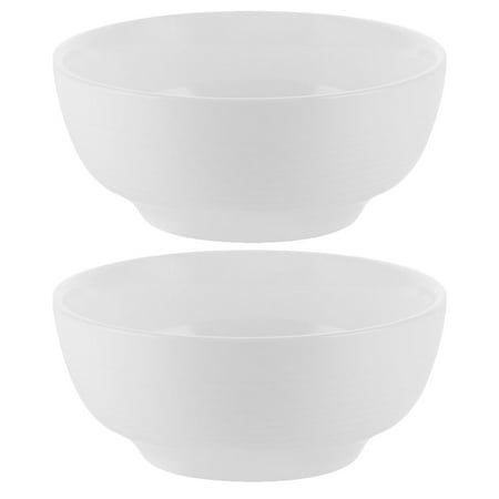 

2Pcs Serving Bowls Ceramic Salad Bowls White Ceramic Bowls Round Bowl for Kitchen Entertaining