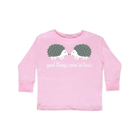 

Inktastic Twin Hedgehogs Baby Gift Gift Toddler Boy or Toddler Girl Long Sleeve T-Shirt