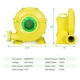 thumbnail image 4 of Spaco Air Blower, 1100W Air Blower Inflatable Blower for Inflatable Bounce House, Pump Fan Commercial Inflatable Bouncer Blower, Perfect for Inflatable Bounce House, Waterslide, Bouncy Castle, 4 of 9