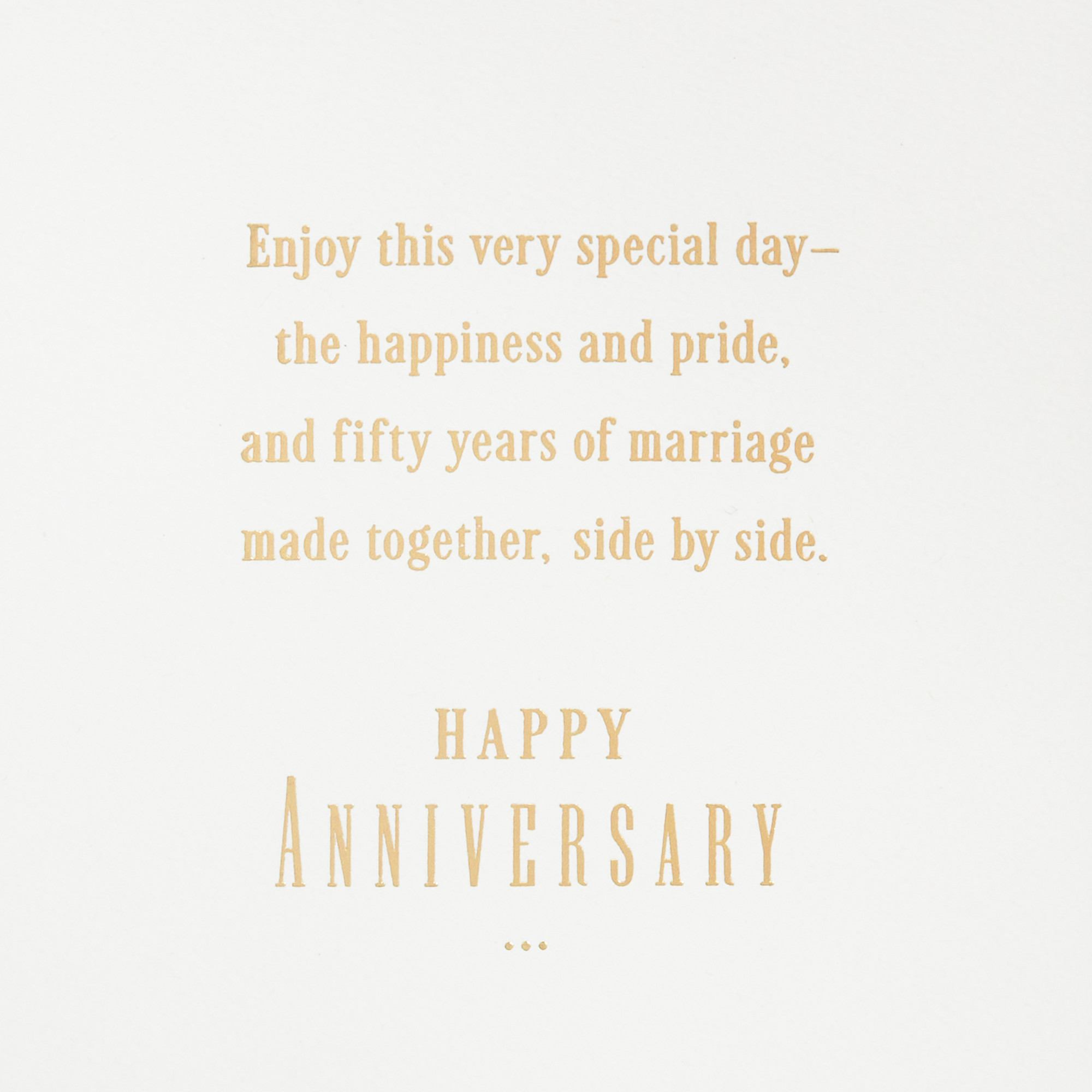 Hallmark 50th Anniversary Card (Happiness and Pride, Side by Side)