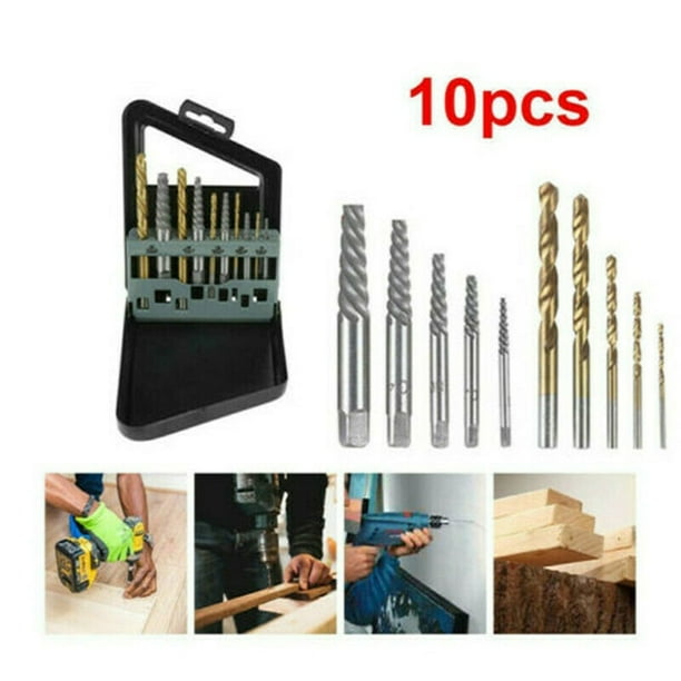 Left handed drill bit discount and extractor set