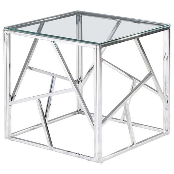 Stainless Steel Living Room Silver End Table
