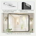thumbnail image 6 of GIANNA Bathroom Mirror 36"x 24" Wall Mirror with Rectangular Metal Frame, Black, 6 of 6