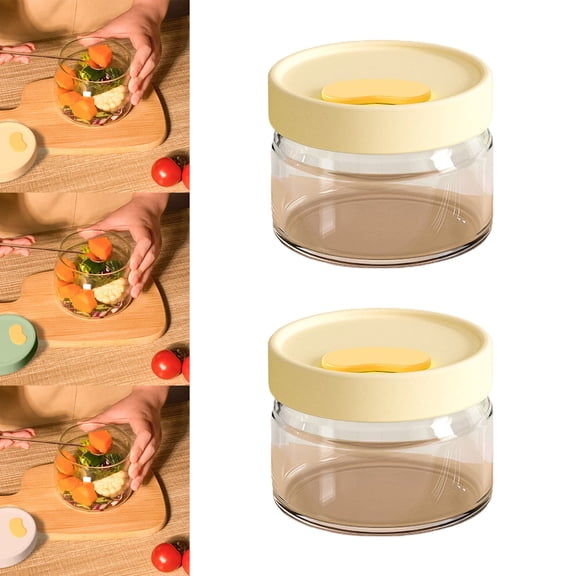 2 Pack Glass Jar with Lid, Glass Dressing Containers To Go Sauce Cups Mini Condiment Dip Jars with Lids Lunch Box Accessories, Dishwasher Safe, Beige