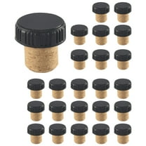2025 New! 24 Pieces Cork Plugs Stoppers Tasting Corks T-Shape Wine with Top Wooden Bottle Stopper