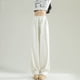 thumbnail image 4 of Pantalones deportivos holgados grises para mujer, otoño invierno, color sólido, cintura elástica, pantalones deportivos para mujer, pantalones casuales sueltos para correr para mujer, 4 of 6