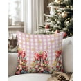 thumbnail image 3 of Christmas Throw Pillow Covers 16x16 Inch Set of 2 Gold Snowflake Decorative Pillow Covers Bowknot Xmas Tree Pink Buffalo Plaid Cushion Cover Pillowcase for Sofa Couch Bed Winter Holiday Xmas Decor, 3 of 8