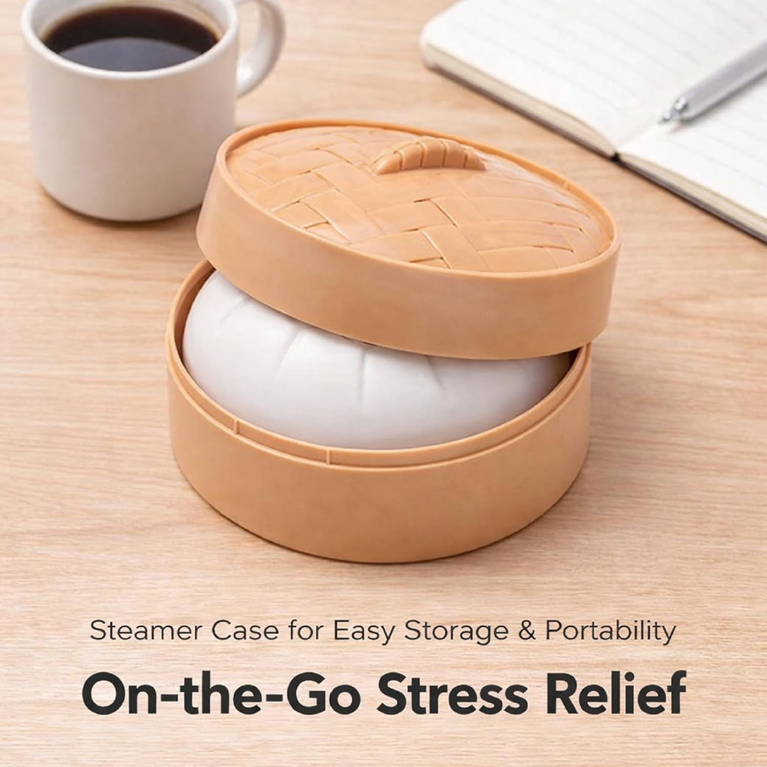 Esterze Dumplings Squishy, Glitter Dumpling Squishy, Squishiest Bun Dumplings with Steamer Box, Stress & Anxiety Relief