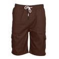 thumbnail image 4 of ZCFZJW Men's Hiking Shorts Quick Dry Drawstring Sports Workout Casual Tan Shorts for Men Big and Tall Regular Fit Cargo Short Pants with Multipockets Brown M, 4 of 6