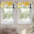 thumbnail image 2 of LALILO Kitchen Curtain Valance Autumn Autumn Colorful Banner Rod Pocket Window Curtain 52"x 18" Set of 2, 2 of 5
