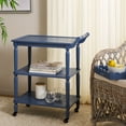 thumbnail image 5 of SAFAVIEH Haven 3-Tier Wood Kitchen Serving Cart, Blue, 5 of 16