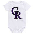 thumbnail image 4 of Infant Purple/Black/White Colorado Rockies Minor League Player Three-Pack Bodysuit Set, 4 of 4