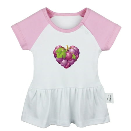 

Fruit Grape Pattern Dresses For Baby Newborn Babies Skirts Infant Princess Dress 0-24M Kids Graphic Clothes (Pink Raglan Dresses 12-18 Months)