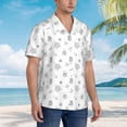 thumbnail image 5 of Daiia Hand Drawn Turtle Hawaiian Shirt for Men Gentle Cotton Regular Short Sleeve Casual-XX-Large, 5 of 9