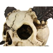 PTC 10.5 Inch Evil Ram Horned Skull with Tongue Out Figurine Statue