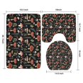 thumbnail image 3 of Red Mushroom Snail Black Pattern Bathroom Rugs Sets 3 Piece,Toilet Cover Set,Absorbent Non Slip Bathroom Mats Sets with U-Shaped Contour Rug Toilet Rug Set, 3 of 5