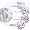 thumbnail image 3 of 54x78 Inch Shower Curtain Decorative Coastal Shell Purple Bathtub Bath Curtains Fabric Waterproof Bathroom Decor, Summer Ocean Shell Beach Small Stall Shower Curtain Set with 12 Hooks, 3 of 7