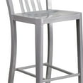 thumbnail image 6 of Bowery Hill 30.25'' Industrial Steel Metal Indoor-Outdoor Bar Stool in Silver, 6 of 9