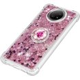 thumbnail image 6 of for Xiaomi Redmi Note 9 5G Case, Creativity Clear Quicksand Glitter Flowing Liquid Floating Soft TPU Case w/Stand Bling Diamond Sparkle Phone Cover for Xiaomi Redmi Note 9 5G  Rose Gold, 6 of 14
