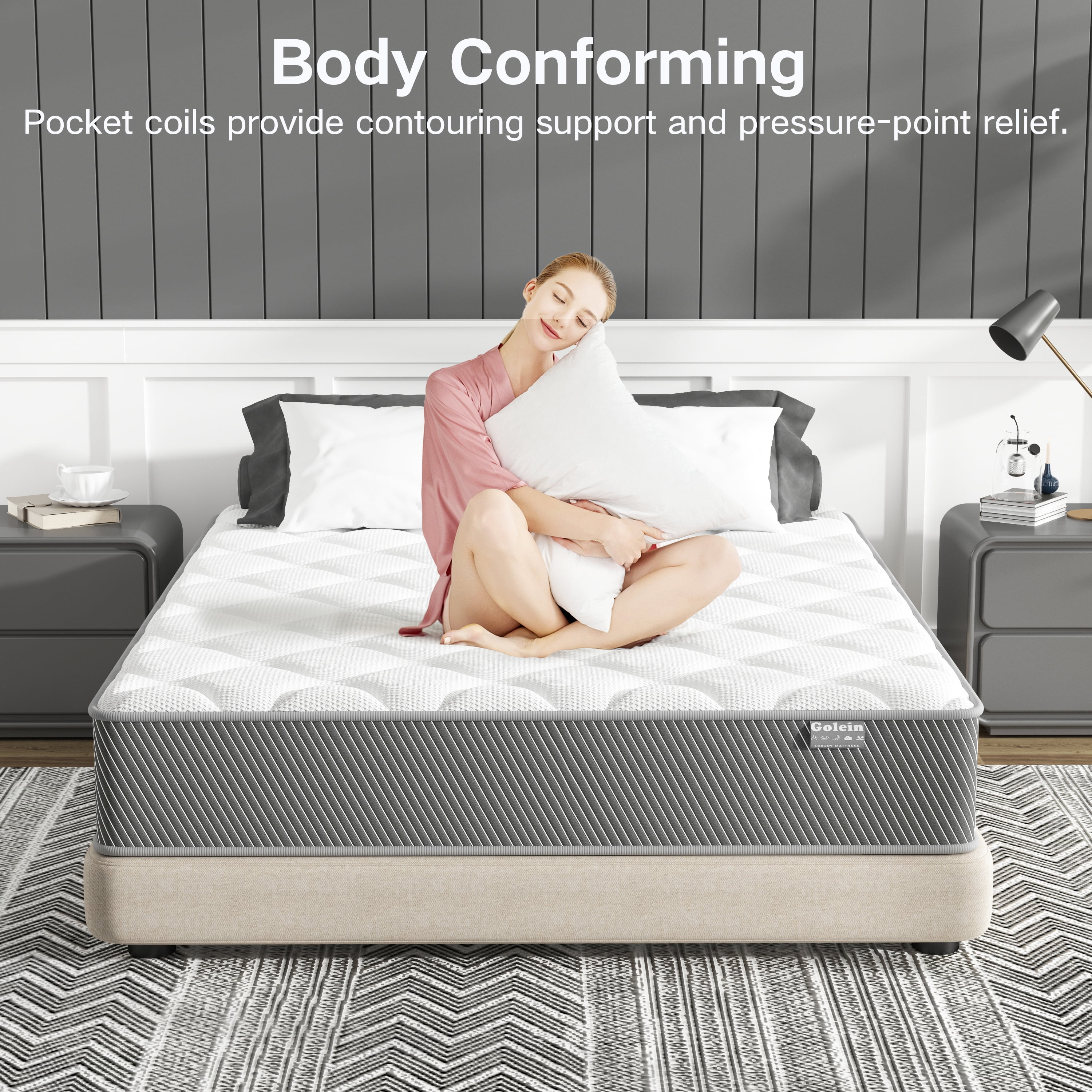 Full Size Mattress, 10 Inch Memory Foam Hybrid Mattress Full Size in a Box, Back Pressure & Pain Relief, Medium Firm Mattresses, Motion Isolation,CertiPUR-US