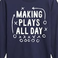 thumbnail image 3 of Instant Message - Making Plays All Day - Toddler & Youth Long Sleeve Graphic T-Shirt, 3 of 6