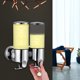 thumbnail image 3 of Dispensador Soo de doble compartimiento, dispensador de jabón de manos de pared, champú, loción, gel de ducha, para baño, baño, hotel, cocina Afortunado Sencillez, 3 of 5
