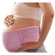 Maternity Belt Pregnancy Support Belt Bump Band Abdominal Support Belt Belly Back Bump Brace Strap（pink，XL）