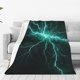 thumbnail image 1 of Balery Green Lightning Flash Manta de Felpa Suave y Acogedora – Cobija de Franela Aterciopelada para Cama, Lavable y Cálida para Sofá, Mascotas, Transpirable-50"x40", 1 of 7