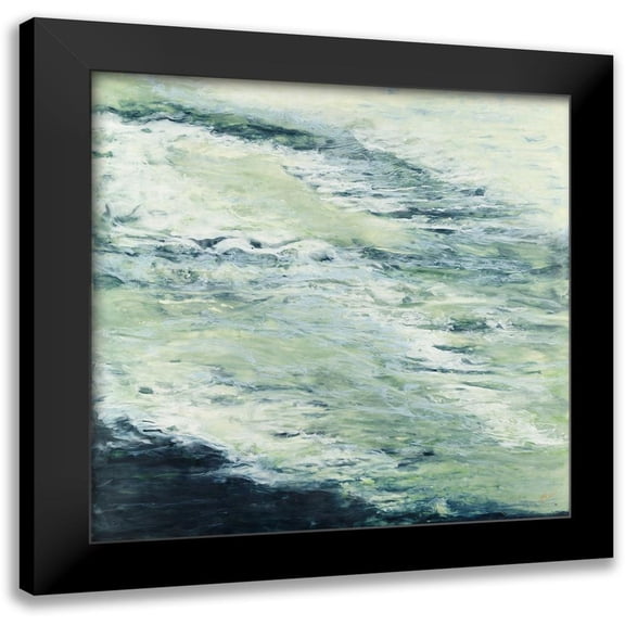 Shanti, Shima 12x12 Black Modern Framed Museum Art Print Titled - White Water