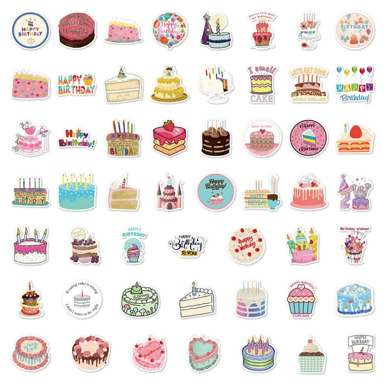 Happy Cupcake Sticker, Food Vinyl Sticker, Cute Cupcake Decal, Kawaii Food  Illustration, Planner Stickers, Laptop Decal Sticker, Cake Gift 