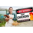 thumbnail image 4 of Beware of Chickens Warning Sign | 9" x 12" | Danger Sign Funny Gag Gifts for window, office, bedroom decor, lockers, etc. | Corr, 4 of 7