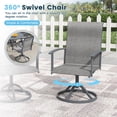 thumbnail image 4 of DIFY Patio Swivel Dining Chairs Set for 2, High Back Outdoor Textilene Fabric Chairs, Grey, 4 of 7