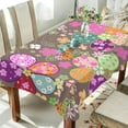 thumbnail image 4 of 60"x60" Easter Bunny Eggs Tablecloth, Waterproof Washable Polyester Square Table Cover, Durable Tablecloth for Kitchen Dining Table Party Decor, 4 of 7