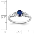 thumbnail image 5 of Primal Silver Sterling Silver Rhodium-plated Blue and White Sapphire Ring, 5 of 7
