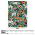 thumbnail image 4 of Fenyluxe Horses Flowers Pattern Soft Throw Blanket Flannel Bed Cover Cozy Lightweight Plush Gifts All Seasons Comfort Blanket 40x50in, 4 of 6