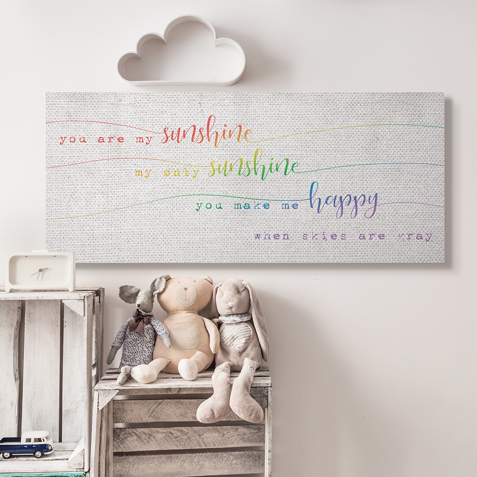 Stupell Industries You're My Sunshine Rainbow Ombre Script,20 x 48,Designed by Daphne Polselli