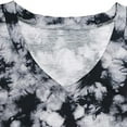 thumbnail image 4 of T Shirts for Women Casual Tops V-neck Tie-dye Short Sleeved Pullover Tee Shirt Top, 4 of 7