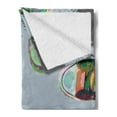 thumbnail image 2 of Modern Soft Flannel Fleece Throw Blanket, Teen Rubber Rebel Rocker Shoes in Street Squad Friends Gang Abstract Image Print, Cozy Plush for Indoor and Outdoor Use, 50" x 60", Multicolor, by Ambesonne, 2 of 5