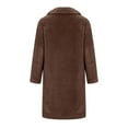 thumbnail image 5 of Herrnalise Jackets For Women Loose And Winter Wool Long Sleeved Lapel Wool Medium Long Coat Shackets For Women 2024 fall Coffee,XXXXXL, 5 of 5