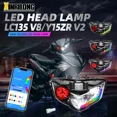 thumbnail image 2 of Faro LED dinámico para Yamaha Y15zrv2lc135v8, luces de aplicación ajustables para conducción diurna, conjunto de focos grandes, 2 of 5