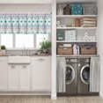 thumbnail image 5 of LALILO Kitchen Curtain Valance Ikat Tie Dye With Stripes And Rod Pocket Window Curtain 52"x 18" Set of 2, 5 of 5