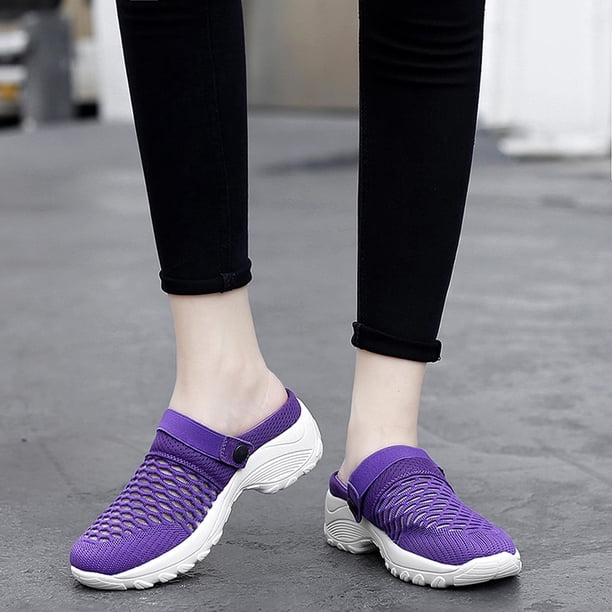 Zapatos de mujer, calcetines tejidos voladores informales de caña baja, zapatos ligeros para caminar perezosos, pantuflas tejidas voladoras Wmkox8yii ytu2773