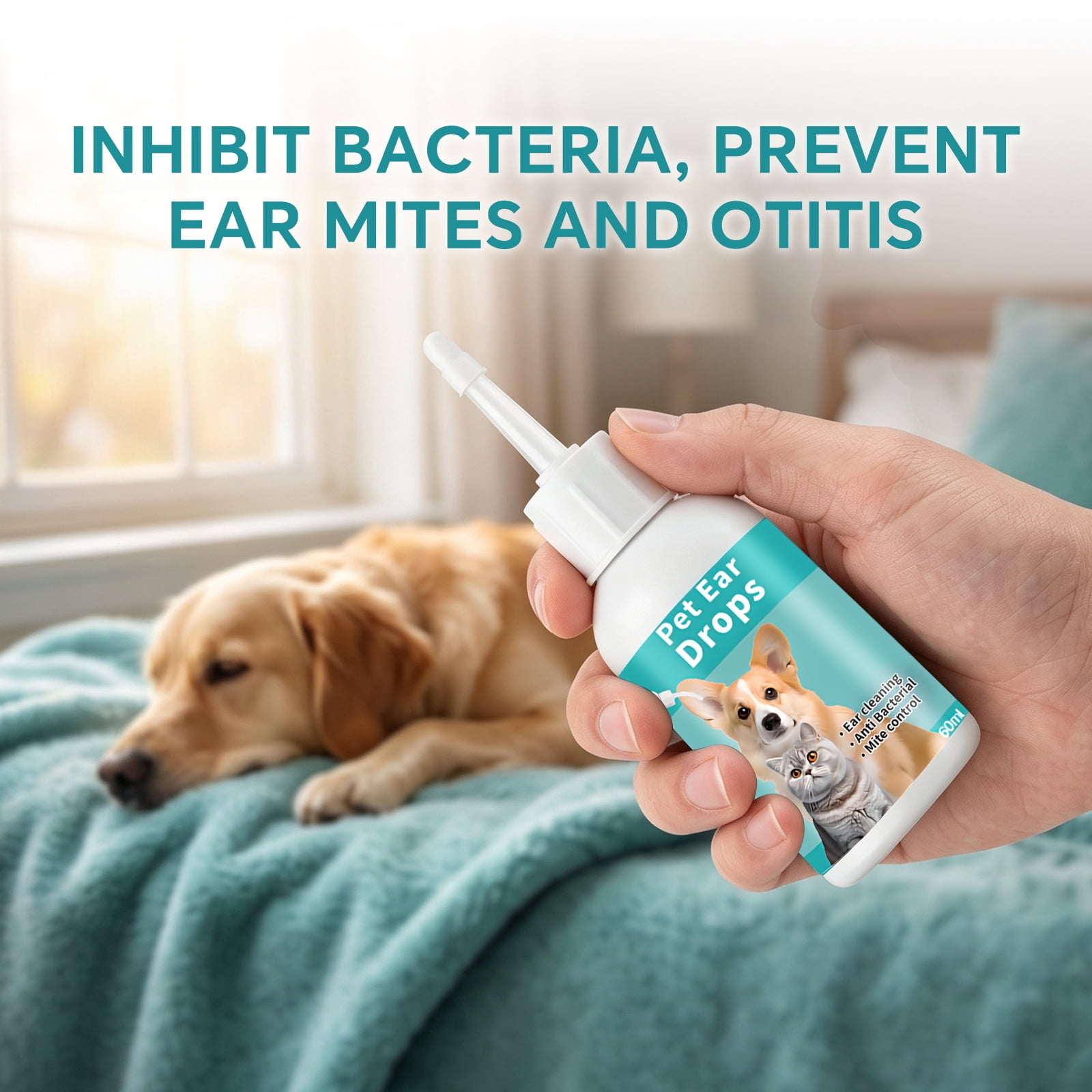 Pet Ear Drops for Dogs & Cats